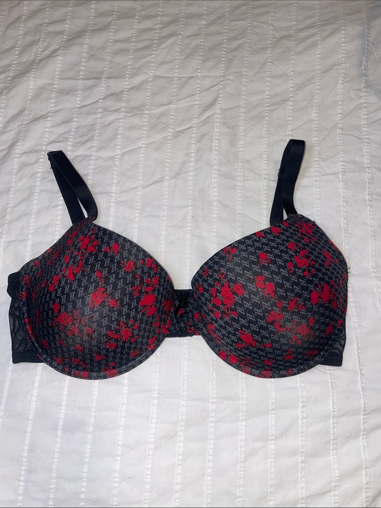 Adrienne Vittadini Other - Adrienne Vittadini Black Bra with Red Floral Print Adjustable Straps